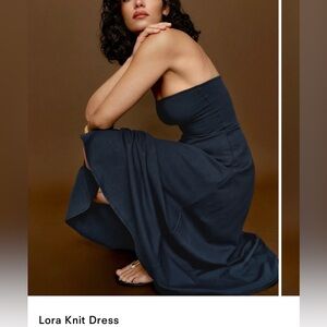 Reformation Lora Knit Dress Blue - Size L